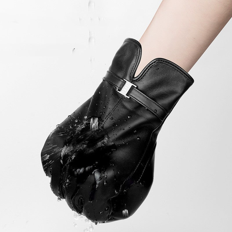 Gants tactiles en cuir