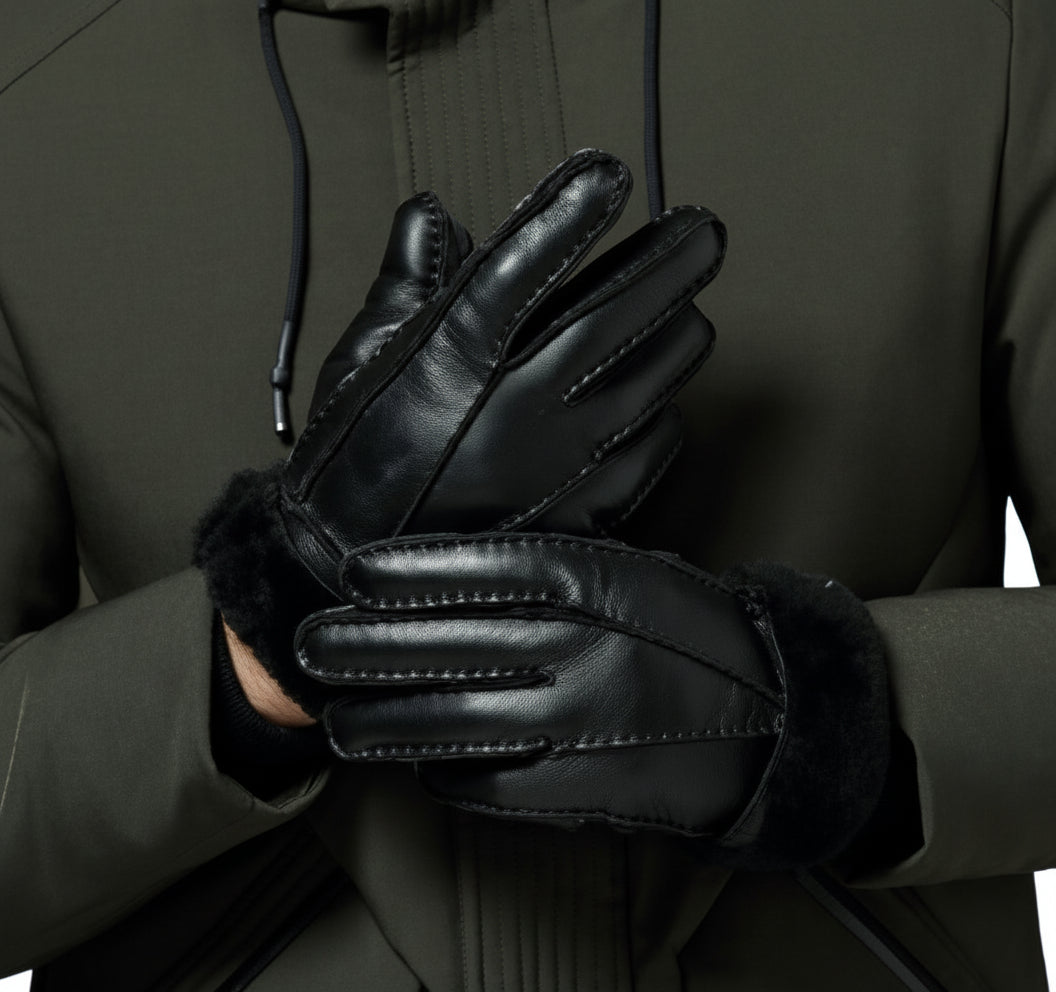 Gants en cuir rembourré épais