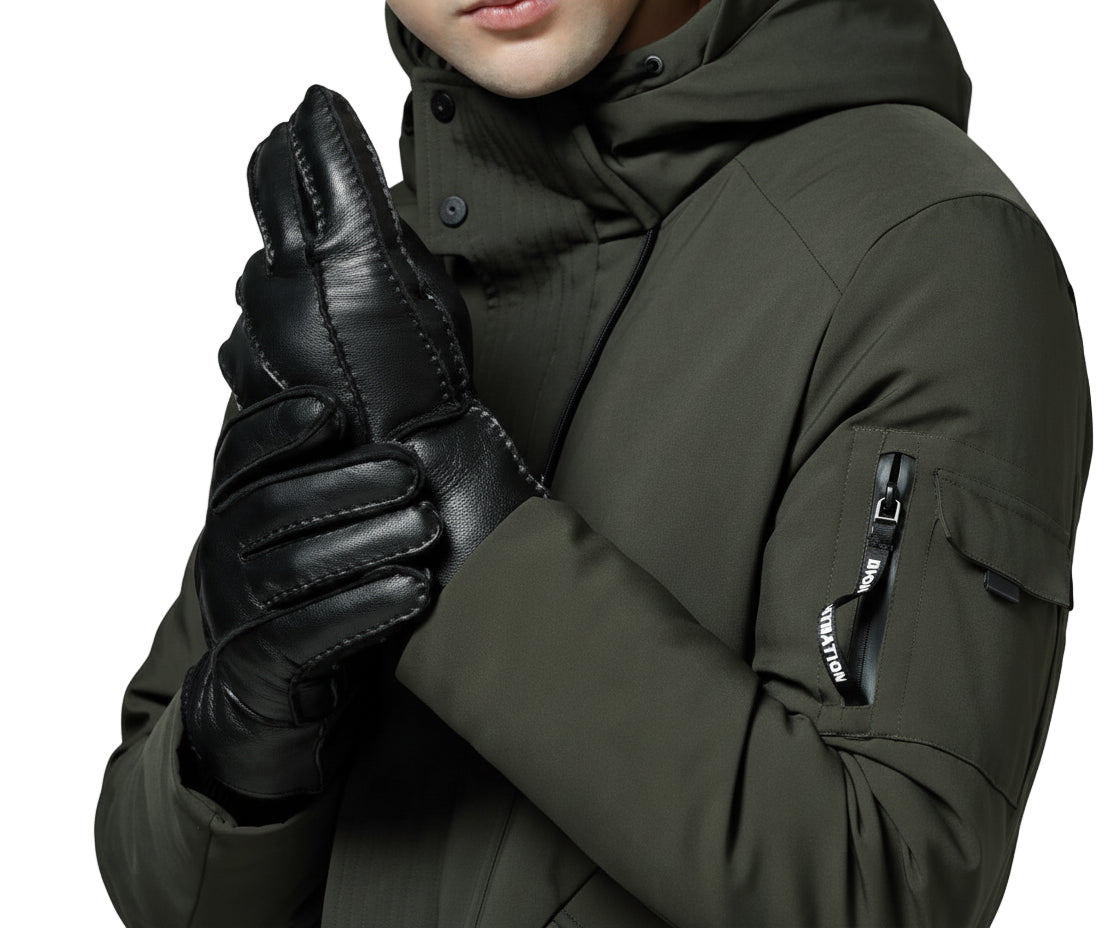 Gants en cuir rembourré épais