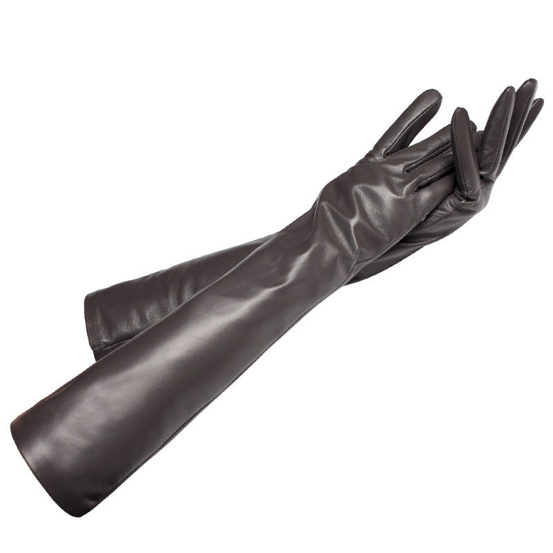 Long gants en cuir