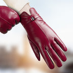 Gants tactiles en cuir