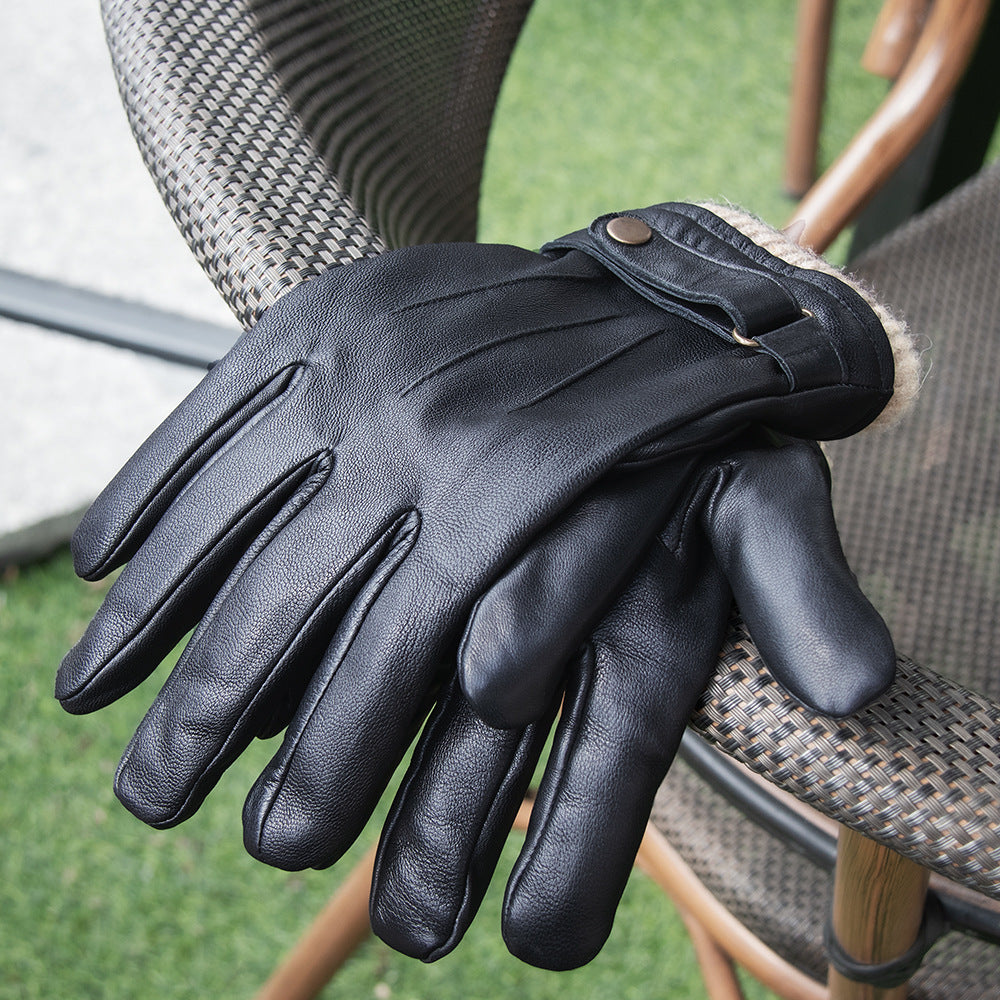 Gants rembourrés en cuir