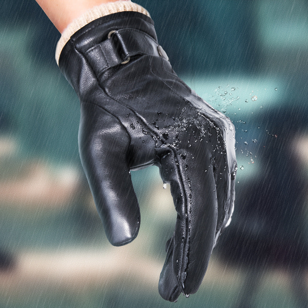 Gants rembourrés en cuir