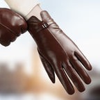 Gants tactiles en cuir